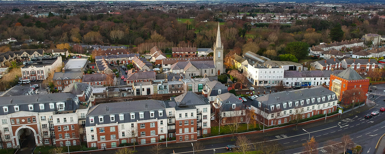 Expert Removals An aerial view of a city in ireland.